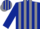 Silk - Dark blue and grey stripes, dark blue sleeves.