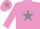 Silk - Mauve, Grey star and star on cap.