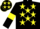 Silk - Black, Yellow stars, armlets and stars on cap