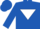 Silk - Royal Blue, White inverted triangle.