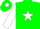 Silk - Ligth green body, white star, white arms, ligth green chevron, ligth green cap, white star