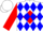 Silk - White, white 's h' on blue and red diamond, blue diamonds on red sleeves, white cap