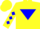 Silk - Yellow, blue inverted triangle, blue diamonds on sleeves, yellow cap