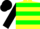 Silk - yellow, green hoops, black sleeves and cap