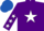Silk - Purple, white star, purple sleeves, white stars, royal blue cap
