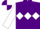 Silk - Purple, white diamond hoop, white sleeves, purple diamond, purple and white quartered cap