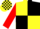 Silk - Yellow and Black (quartered), Red sleeves, Yellow and Black check cap