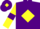 Silk - Purple, Yellow diamond, Yellow sleeves, Purple armlets, Purple cap, Yellow diamond.