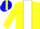 Silk - Yellow, blue and white panel, yellow sleeves