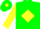 Silk - Ligth green body, yellow diamond, yellow arms, ligth green cap, yellow diamond
