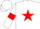 Silk - White, red star, red armlets