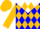 Silk - Blue, yellow lightning bolt and 'rd', yellow chevrons on sleeves