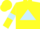 Silk - Yellow, light blue triangle, light blue armlets on sleeves