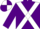 Silk - Purple, white cross sashes, white armlet, quartered cap