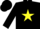 Silk - Black, yellow star, black sleeves, black cap