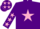 Silk - Purple, pink star, pink stars on sleeves, purple cap, pink stars
