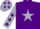 Silk - Purple, silver star, silver sleeves, purple stars