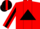 Silk - Red, black triangle panel