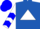 Silk - Royal blue, white triangle, white sleeves, blue chevrons, blue cap