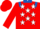 Silk - Red, white stars, royal blue collar and epaulets, red cap