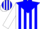 Silk - White, blue yoke and amp; 'cee', blue stripes on white sleeves