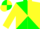 Silk - Green and yellow diagonal quarters, green and yellow quartered sleeves