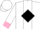 Silk - White, black 'crowson racing' pink crown, black diamond panel, pink 'amc' & cuffs