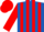 Silk - Royal Blue and Red stripes, Red sleeves and cap