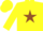 Silk - Yellow,, brown star, yellow cap