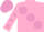 Silk - Pink, large Mauve spots, Pink sleeves, Mauve spots, Mauve cap.