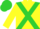 Silk - Yellow, lime green cross belts and cap