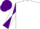 Silk - White, purple 'gsh', purple and white diagonal quartered sleeves, purple cap