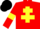 Silk - Red, Yellow Cross of Lorraine and armlets, Black cap.