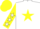 Silk - White, yellow star and maple leaf, yellow sleeves, white stars and maple leaf, yellow cap