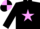 Silk - Black, Lilac star, quartered cap.