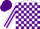 Silk - White and purple check, striped sleeves, purple cap