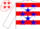 Silk - White with red hoops, blue stars on white sleeves