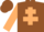 Silk - Brown body, beige cross of lorraine, beige arms, brown cap, brown brown