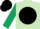 Silk - Light green, black ball, dark green sleeves, black cap