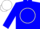 Silk - Blue, white 'cw' in circle frame, white cap