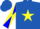 Silk - Royal blue, yellow star, blue and yellow diagonal quartered sleeves