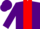 Silk - Purple, red panel, purple sleeves, yellow hoops