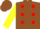 Silk - Brown, red spots, yellow sleeves, brown cap