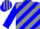 Silk - blue, grey diagonal stripes, blue sleeves, blue cap, grey stripes