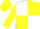Silk - White body, yellow quartered, yellow arms, yellow cap