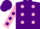 Silk - Purple, Pink spots, Pink sleeves, Purple spots.