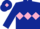 Silk - Dark blue, pink triple diamond and diamond on cap