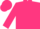Silk - Hot pink, black double circled 't'