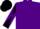Silk - Purple, white flying 'm', black and purple diagonal quartered sleeves, black cap