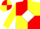 Silk - Red, red 'nb' in white diamond, red and yellow quartered sleeves
